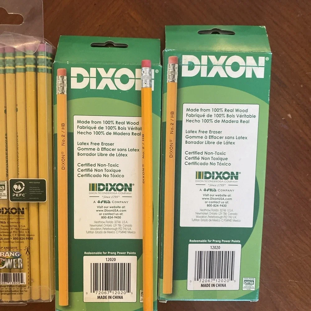 Vtg‎ Dixon Ticonderoga wexford  Pencils 13806  + 13924 No. 2 Soft  misc  USA